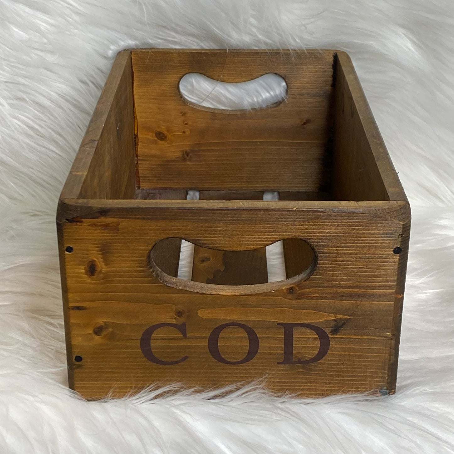 Edwin Tucker Fresh Fish Wood Crate - 11"X7"X5"