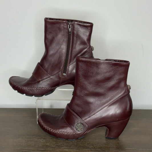 Indigo Leather Booties - Size 8