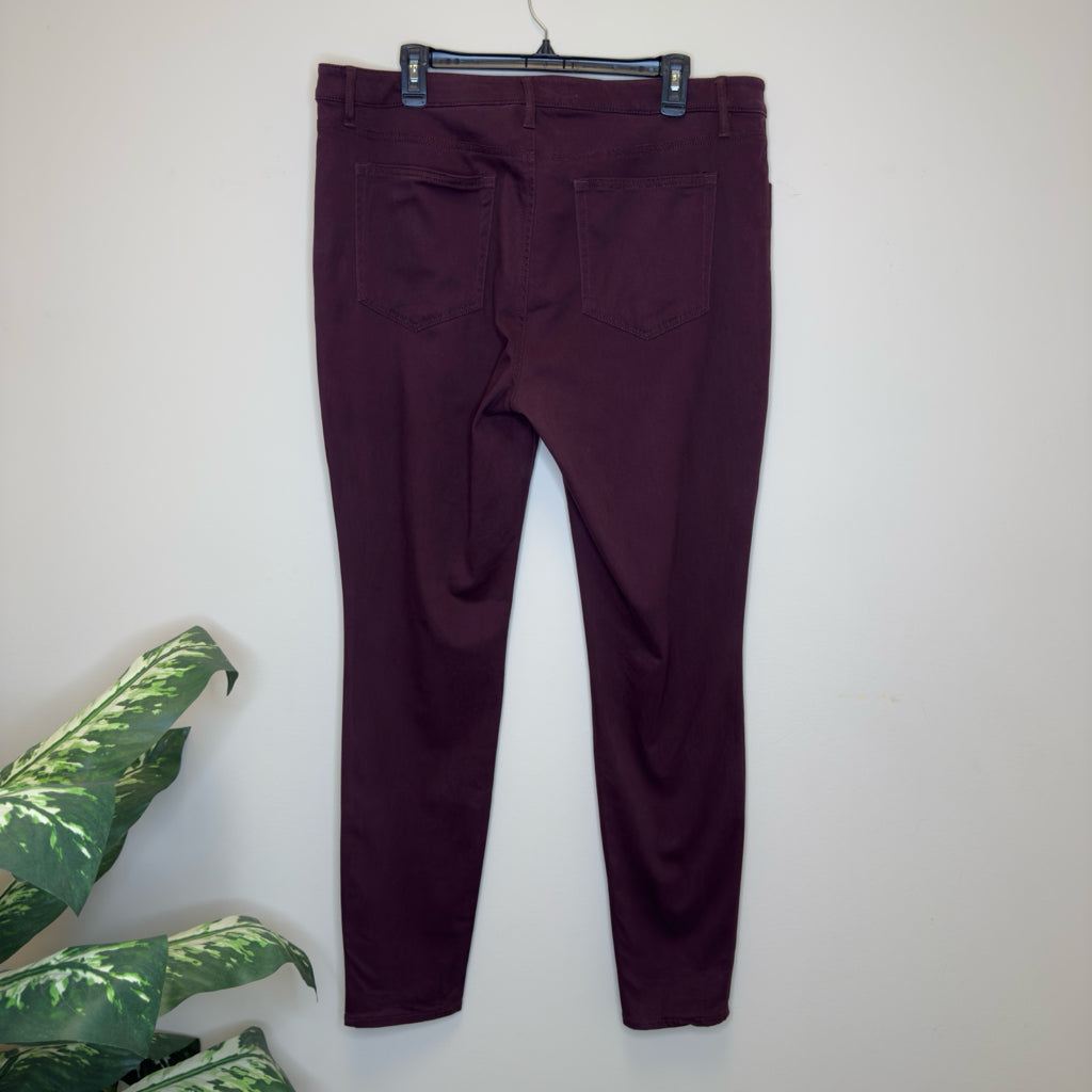 Loft Burgundy Jeggings - Size 14 Tall