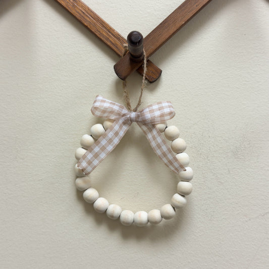Fall Wreath w/Plaid Ribbon