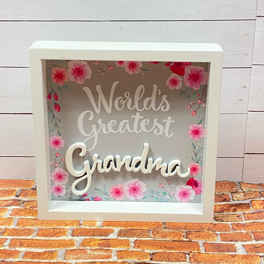 World's Greatest Grandma Box Sign