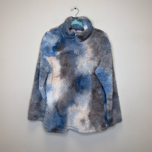 R2 Tie-Dyed Sherpa Pullover - Size Small