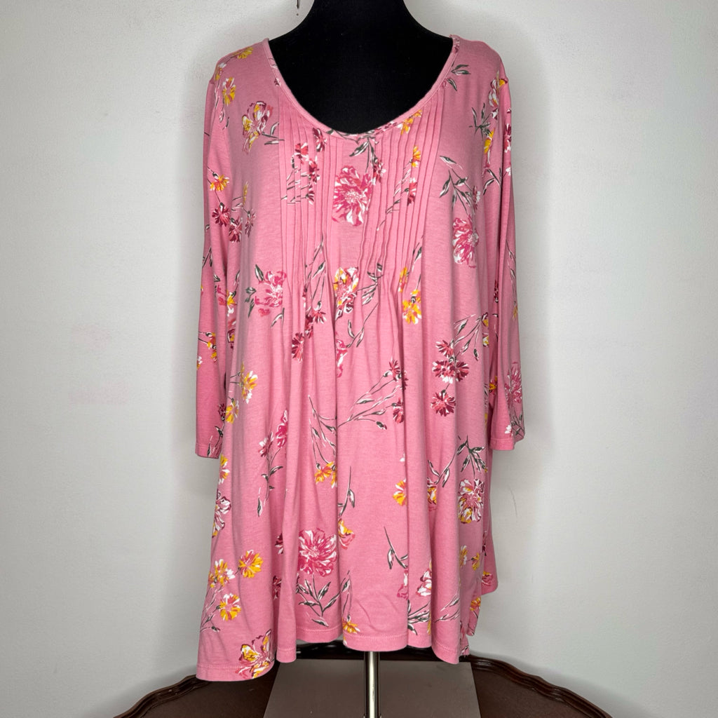 Woman Within Floral Top - Size 1X