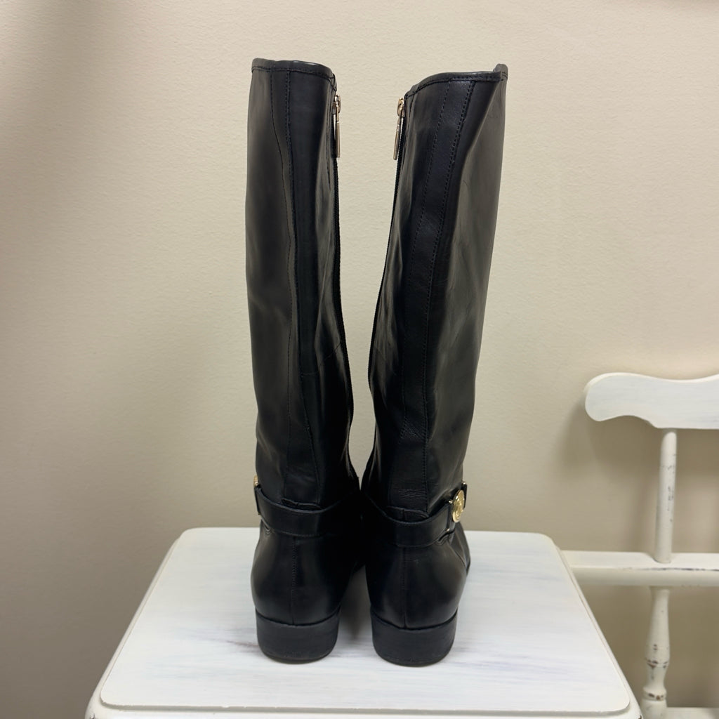 Tommy Hilfiger Dewberry Leather Riding Boots - Size 8 1/2