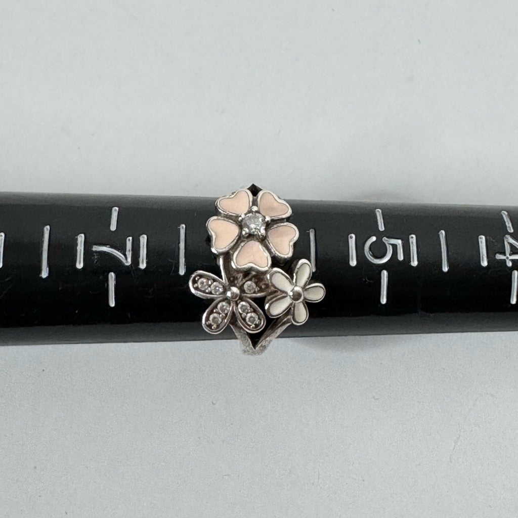 925 Sterling Silver Cherry Blossom Ring - Size 6