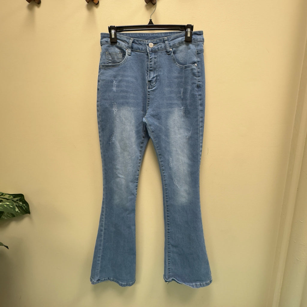 Distressed Flare Jeans - Size Small