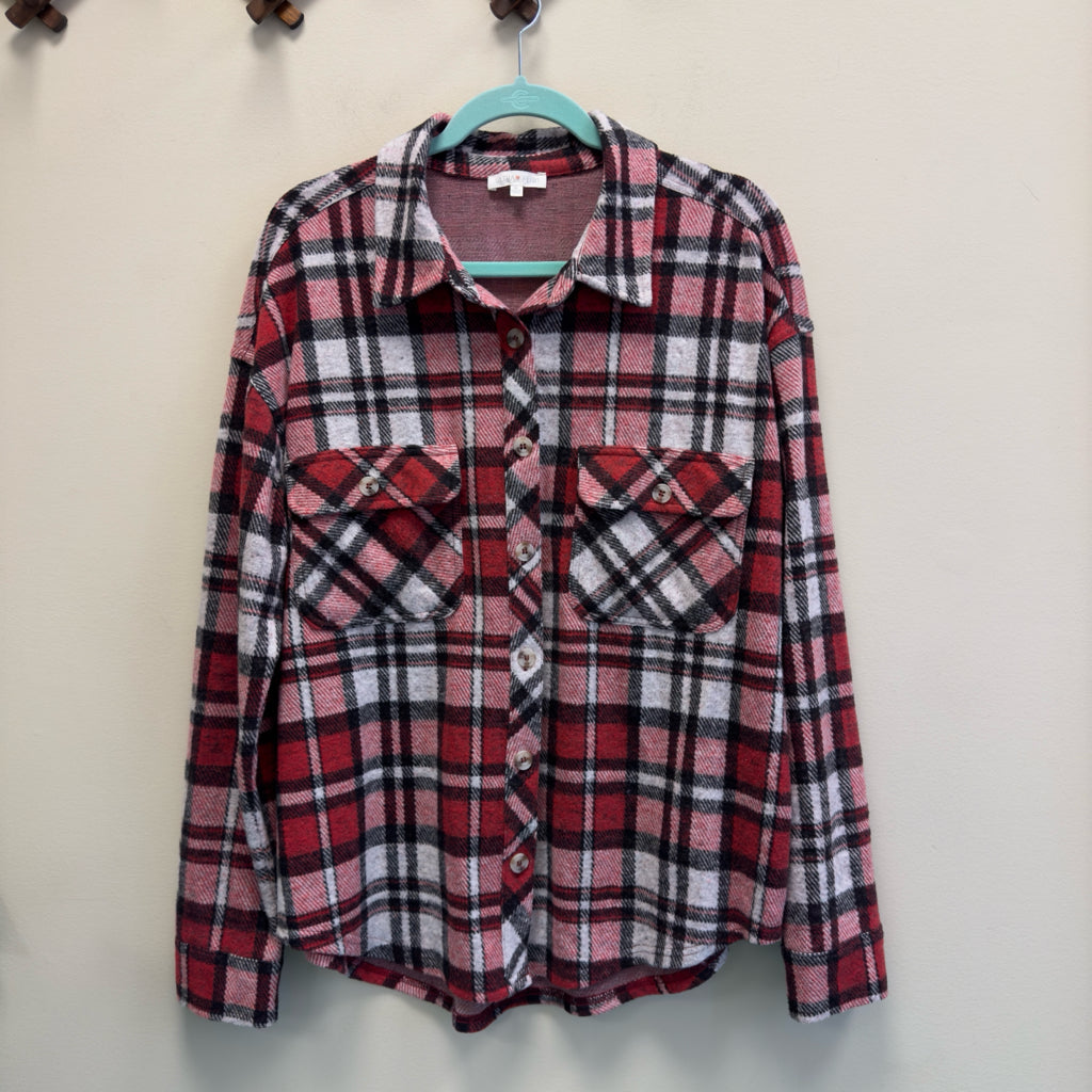 Ultra Flirt Plaid Top - Size XL