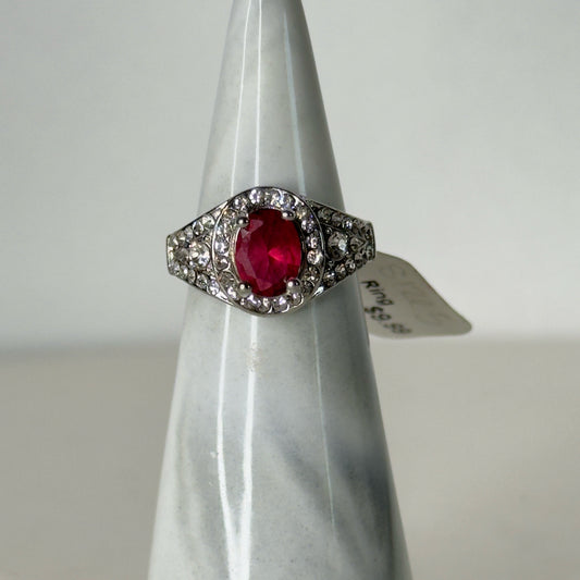 Ruby Oval Cut Ring - Size 5