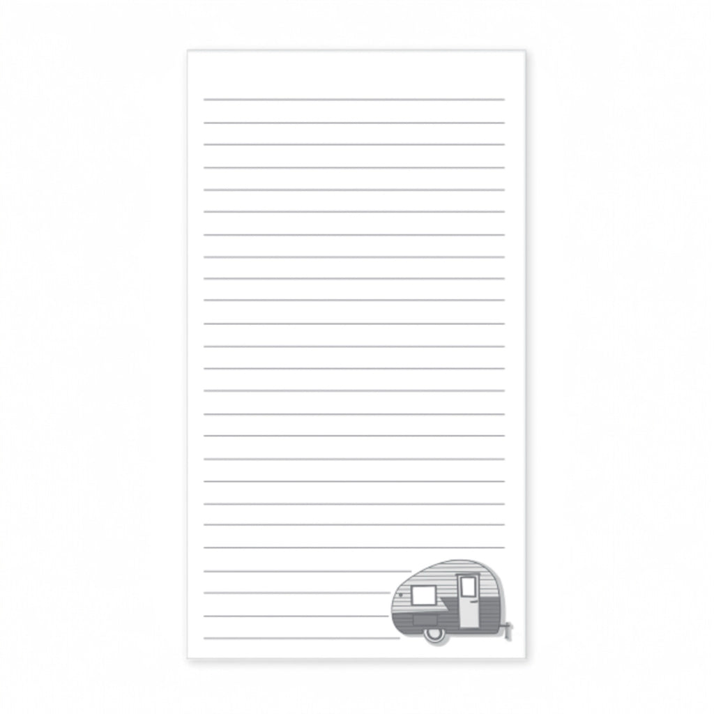 Camping Icons Happy Camper Fabric List Pad