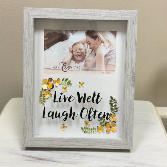 Live Well Laugh Often Picture Frame