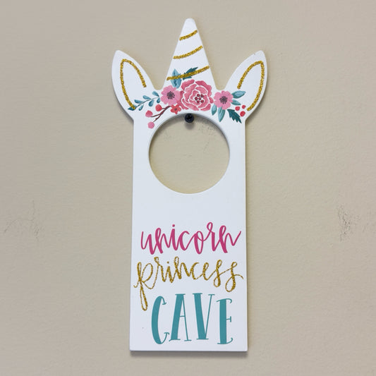 Unicorn Princess Cave Door Hanger