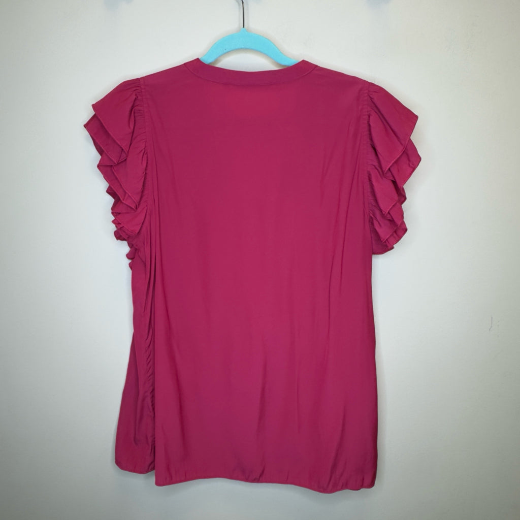 Soft Surroundings Victoria Ruffle Tunic Top - Size Large