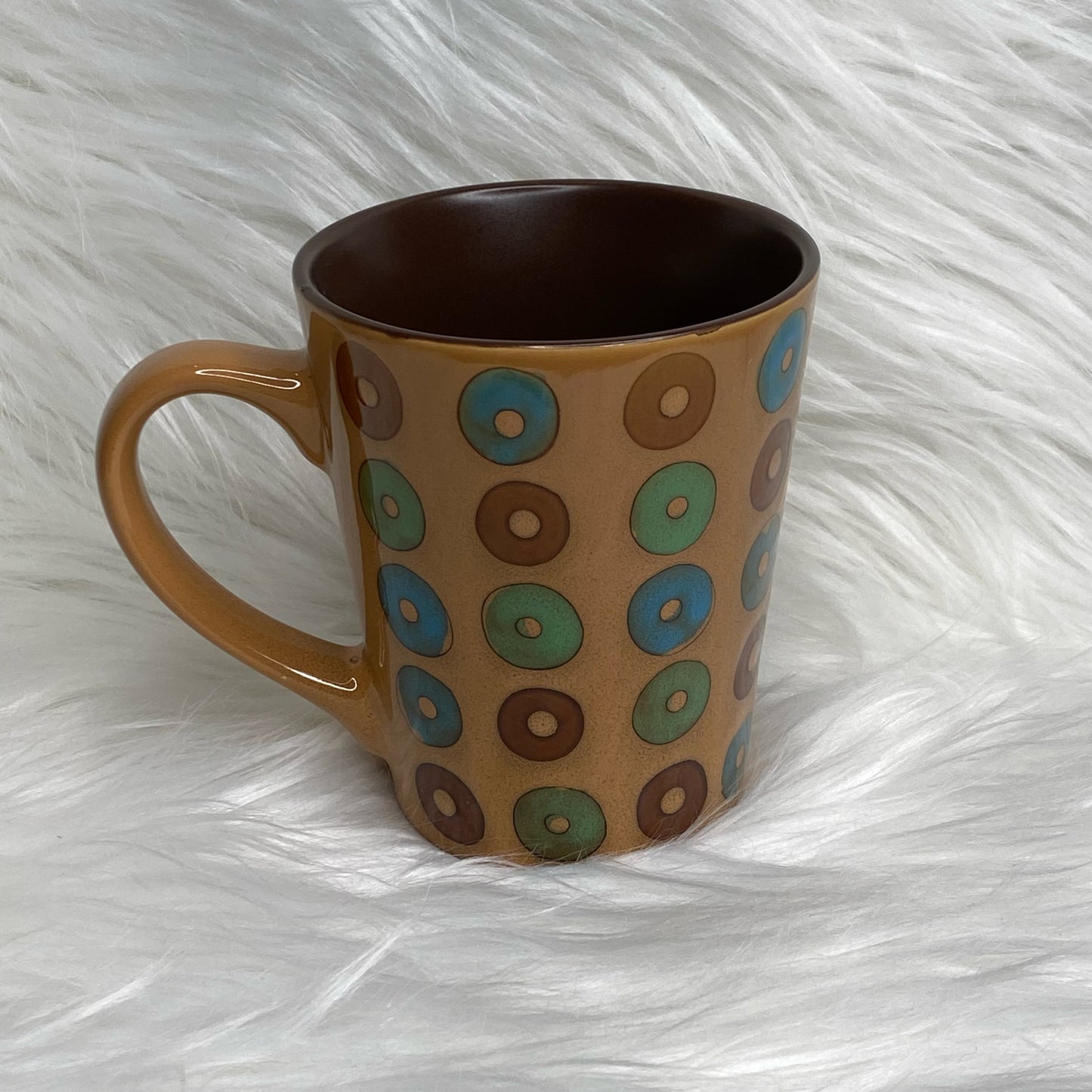 Brown Donut Print Mug