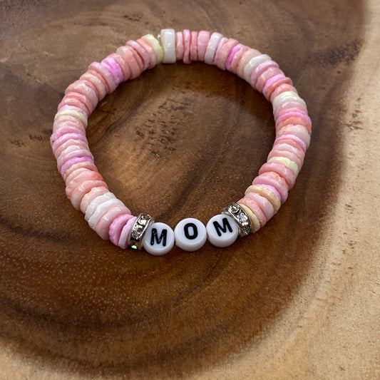 Inga Ann's Coral Dyed Shell Bracelet