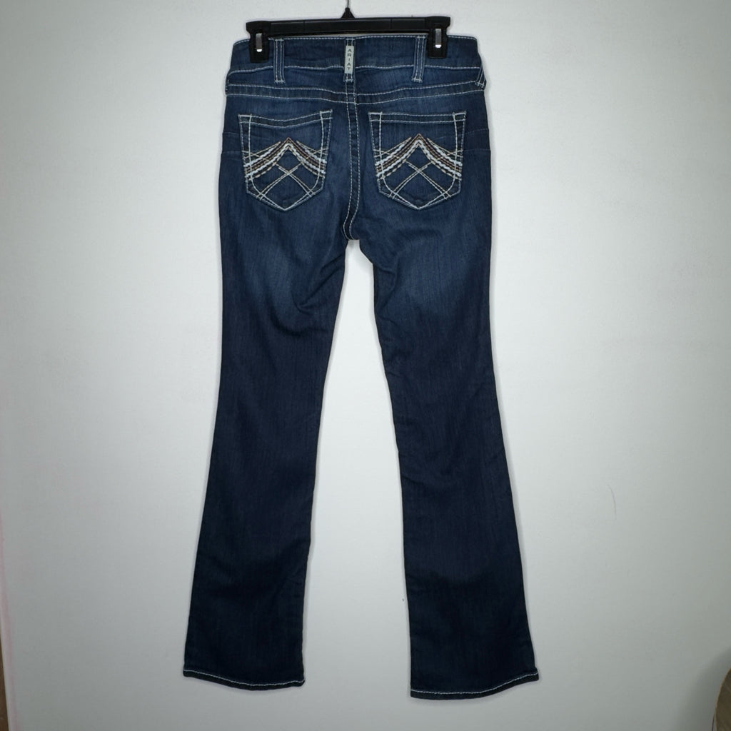 Ariat "Lakeshore Real Low Rise Rosy Whipstitch" Jeans - Size 28R
