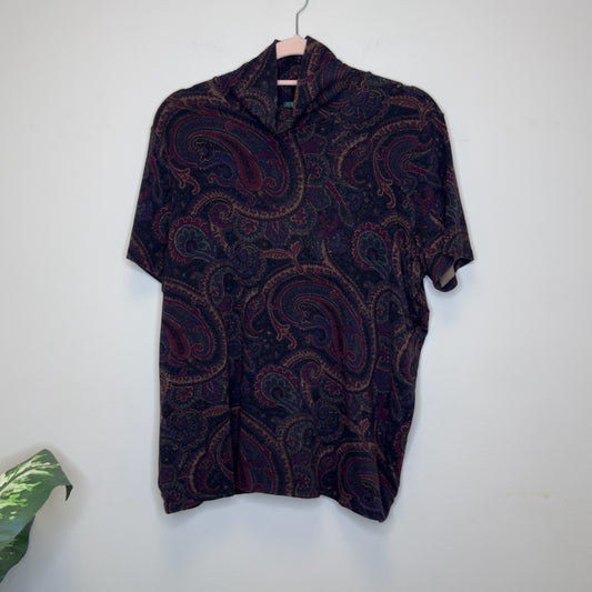 Lauren Ralph Lauren Mock Neck Short Sleeve Top - Size 2X