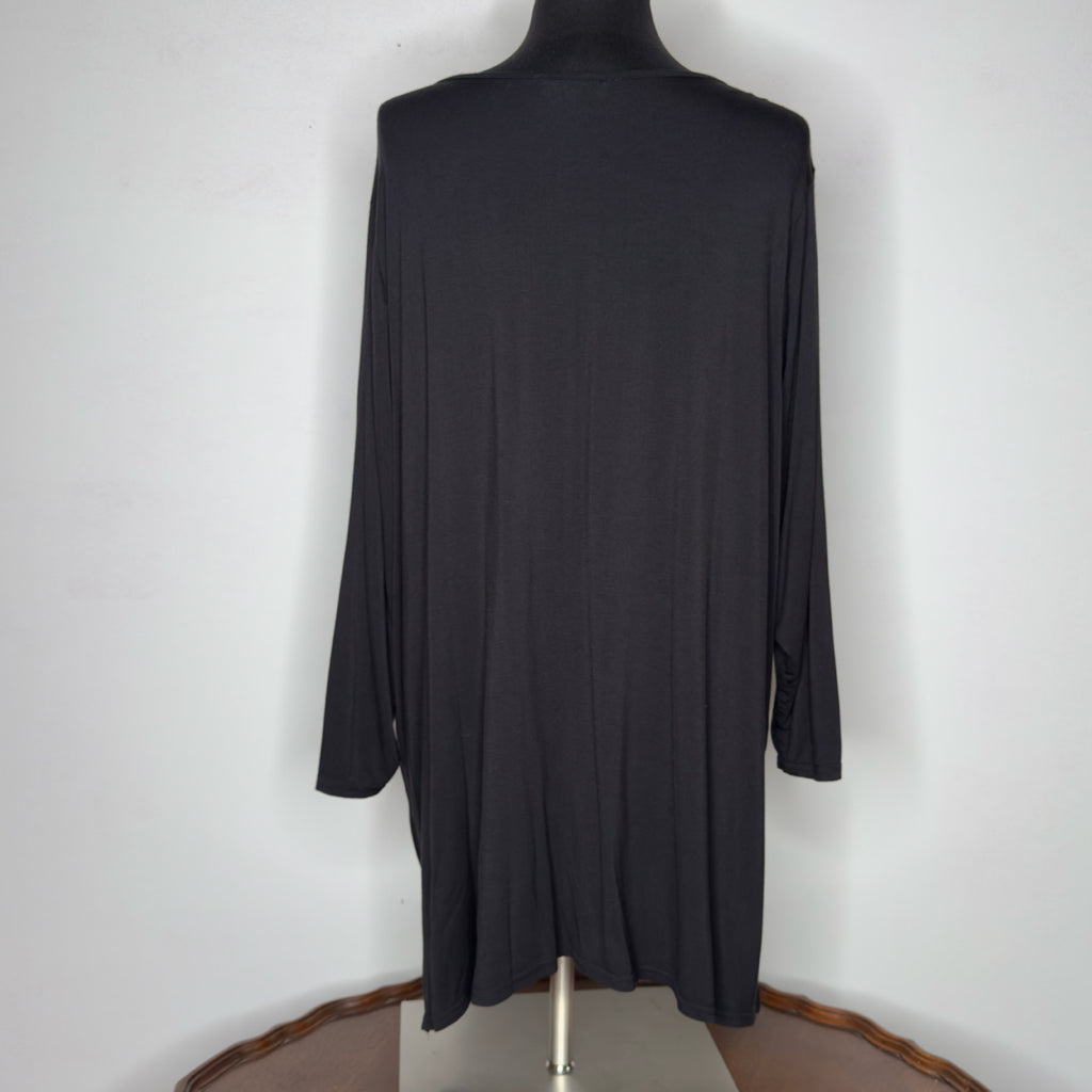 Diane Gilman Floral Embroidered Layered Top - Size 2X