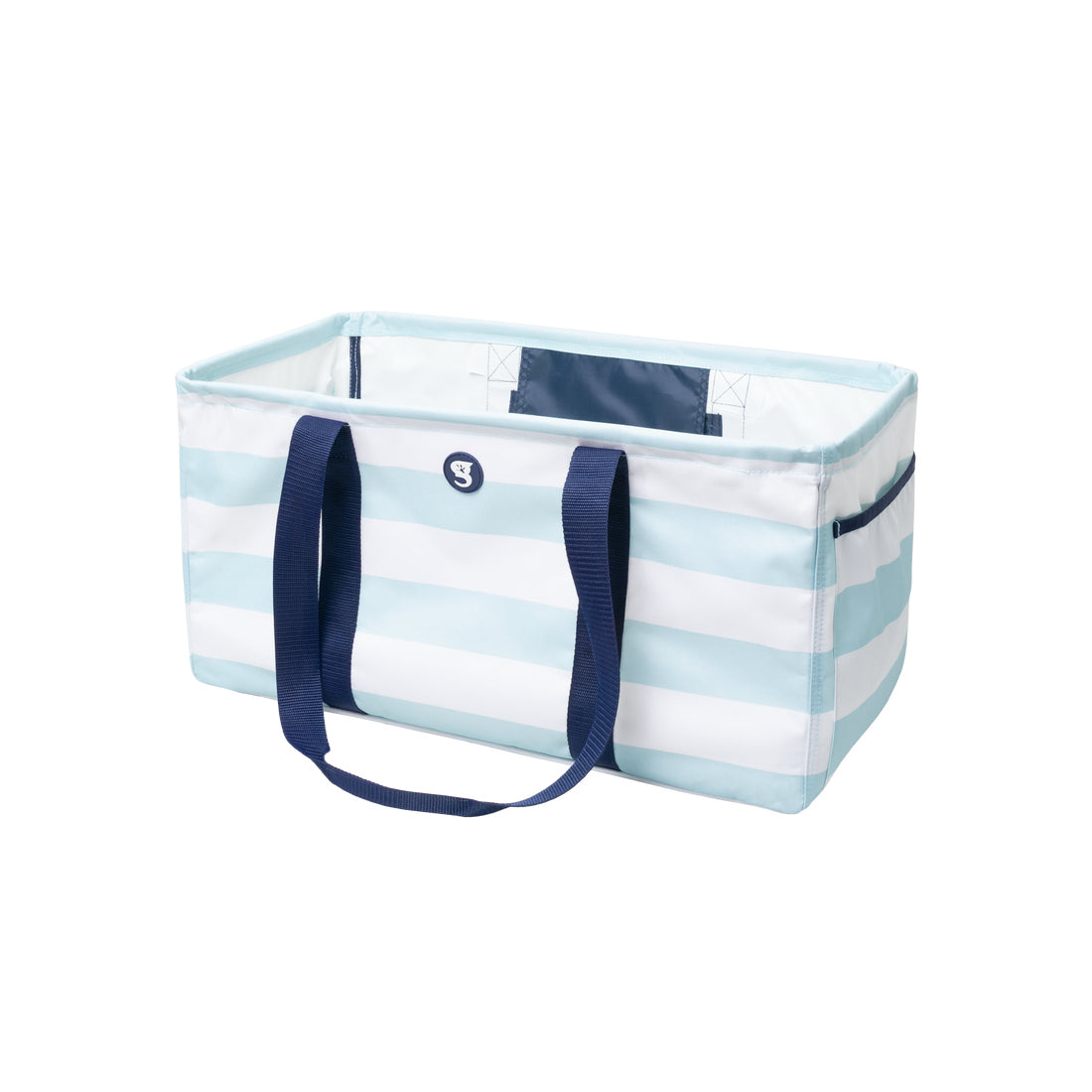 GeckoBrands Large Utility Tote - Blue & White Striped