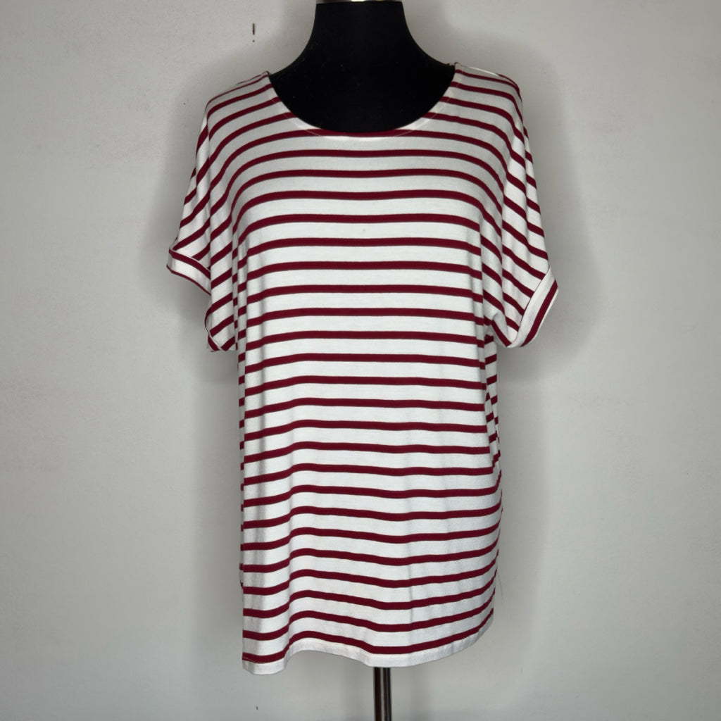 Green Envelope Striped Tee - Size XL