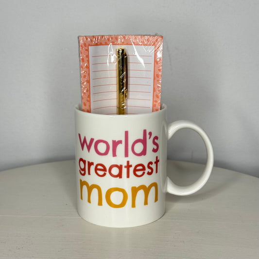 World’s Greatest Mom Mug & Notepad Set