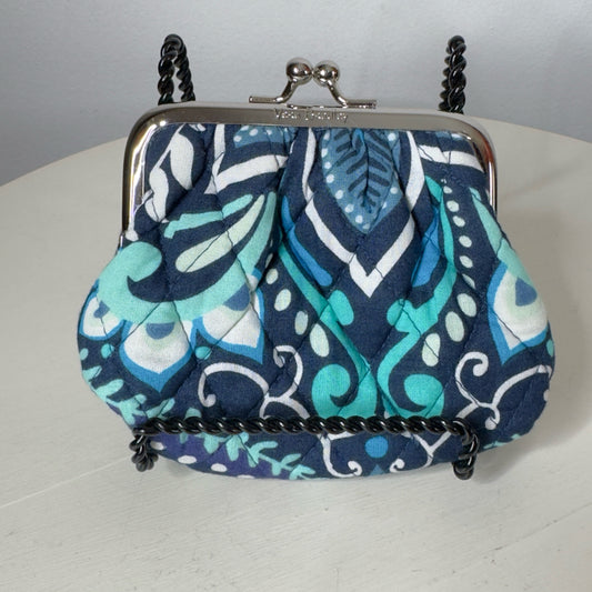 Vera Bradley Kiss Lock Coin Purse - Blue Island Medallion