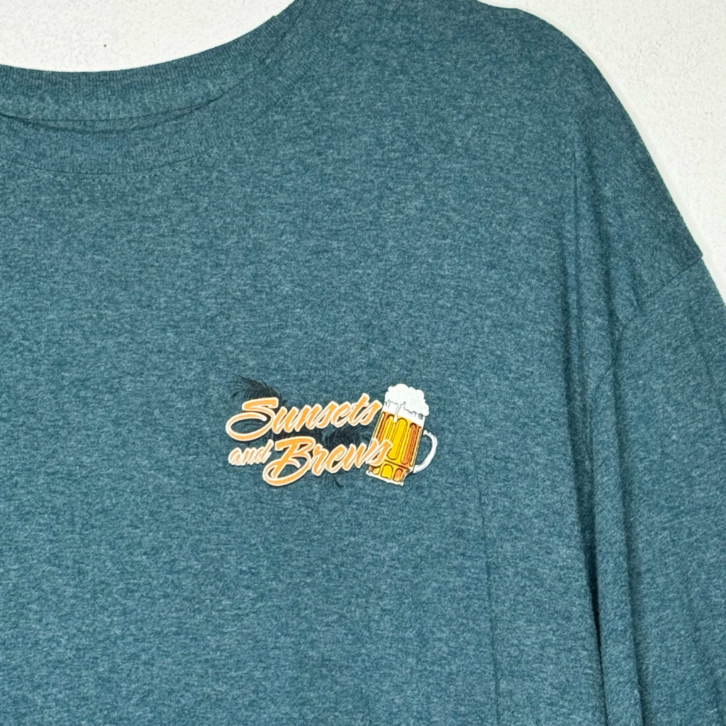 Newport Blue "Sunsets and Brews" Graphic Tee - Size XXL