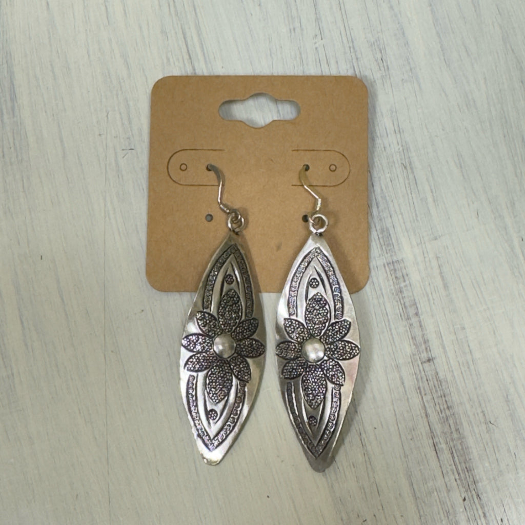 Handcrafted Flower Drop Earrings