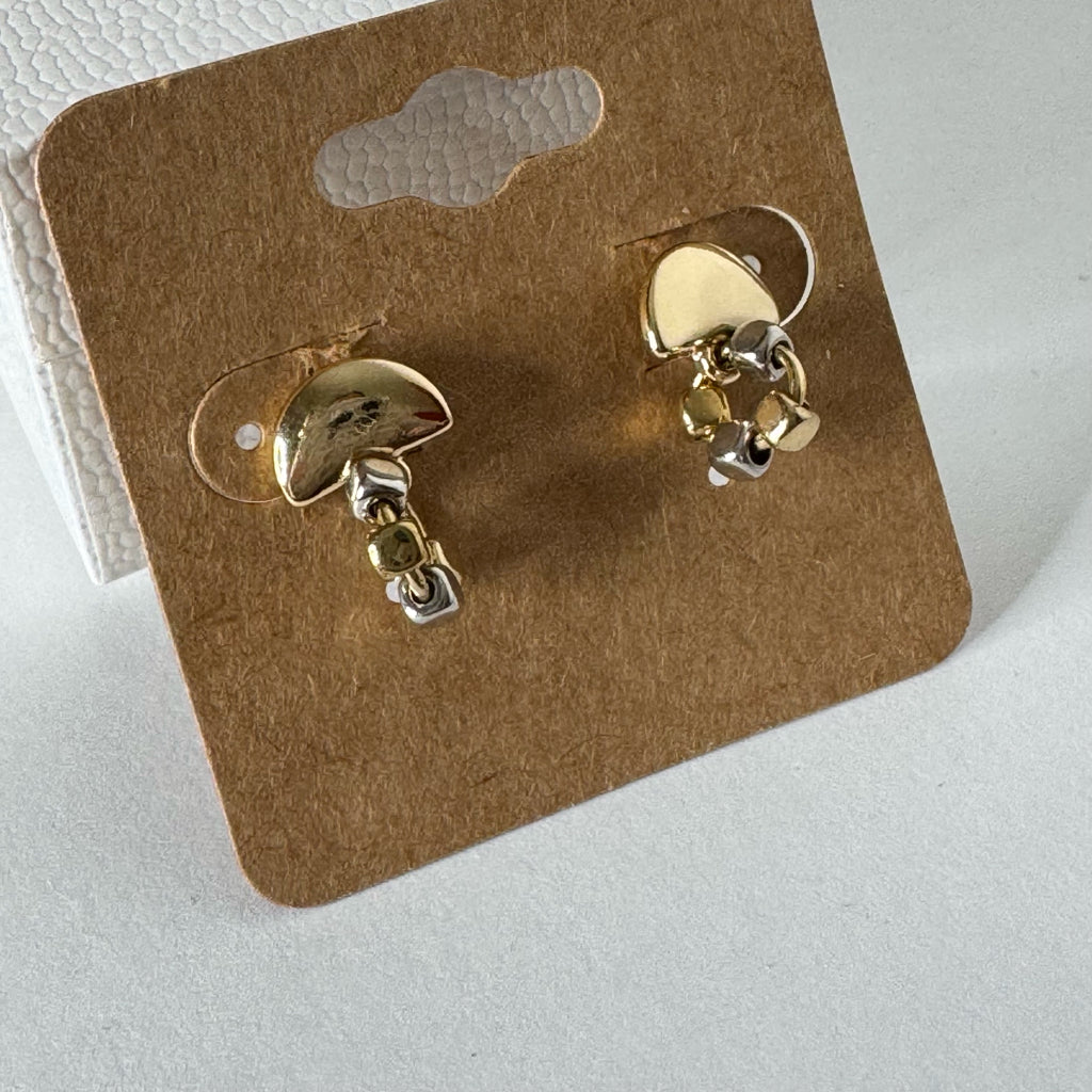 Two-Tone Stud Earrings