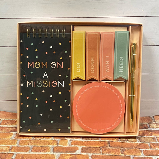 Mom On A Mission Stationary Set