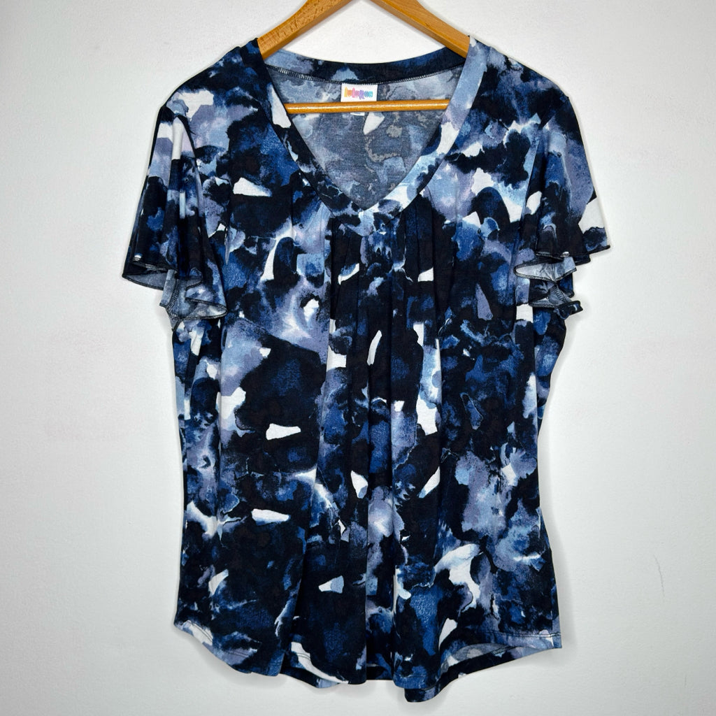 Lularoe Flutter Short Sleeve Top - Size XL