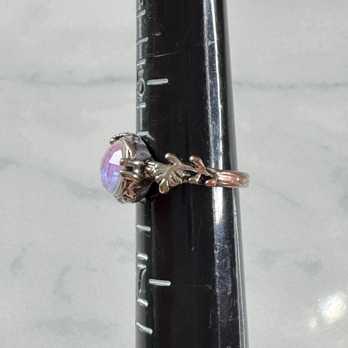 The Queen Bee Faceted Moonstone Ring - Size 6