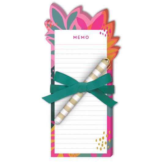 Memo Floral Notepad w/Pen