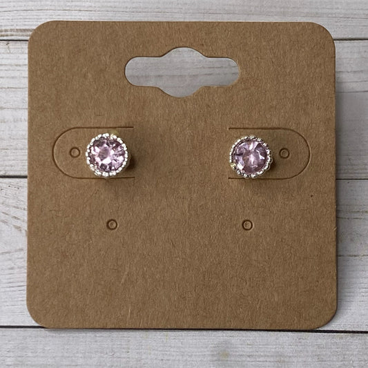 Simulated Crystal Stud Earrings