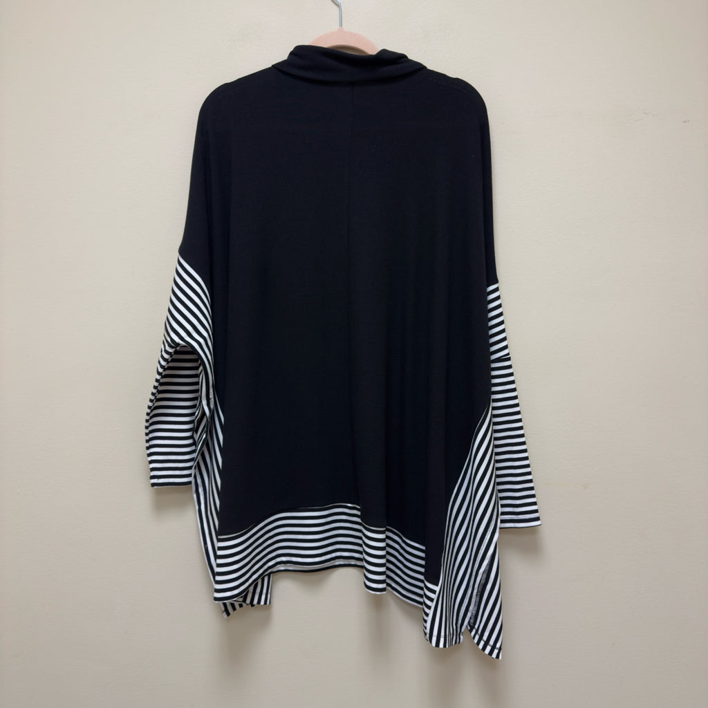Doe & Rae Cowl Neck Poncho Sweater - Size Large