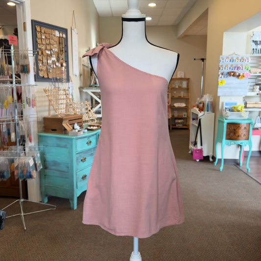 One Shoulder Mini Dress - Size Small
