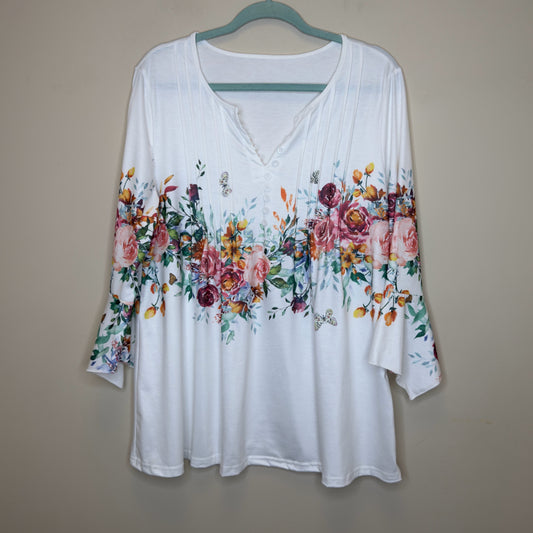 Floral Print Top - Size XXL