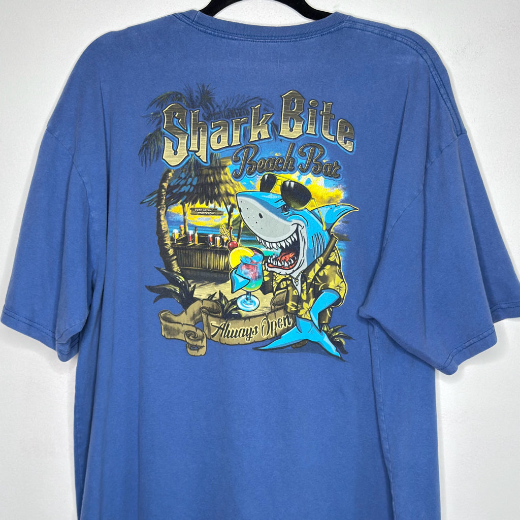 Newport Blue "Shark Bite" Graphic Tee - Size XXL