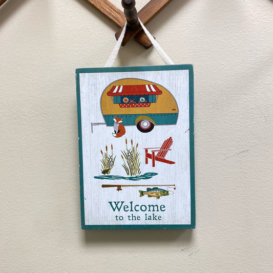 Welcome To The Lake Hanging Sign