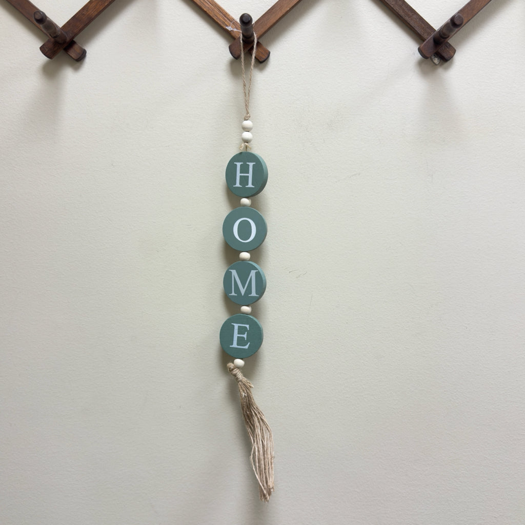 Home Beaded Hanging Sign