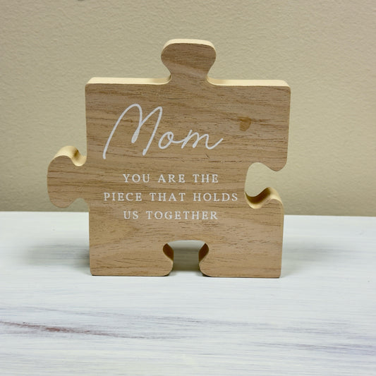 Mom Puzzle Block Sign