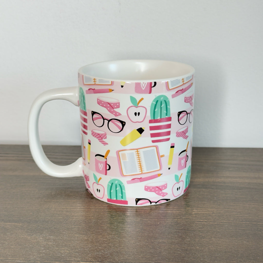 School Cactus Print Mug