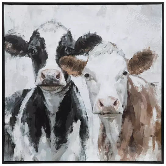 Couple Of Cows Canvas Wall Decor
