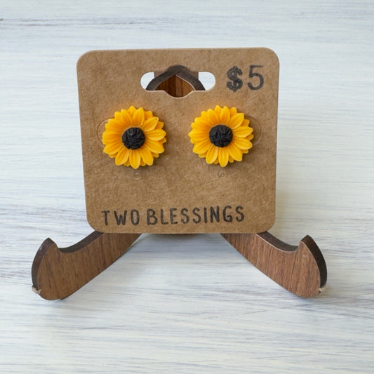 Two Blessings Earrings - Sunflower