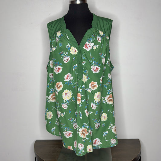 ModCloth Floral Sleeveless Top - Size 2X
