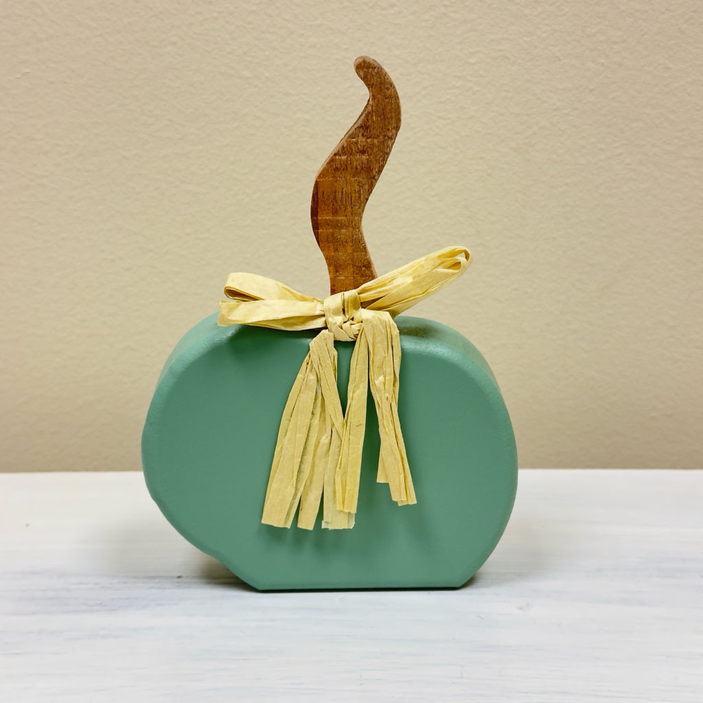 Long Stemmed Wood Pumpkin