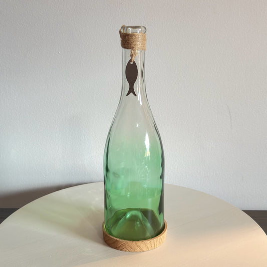 Green Vase W/Fish Charm
