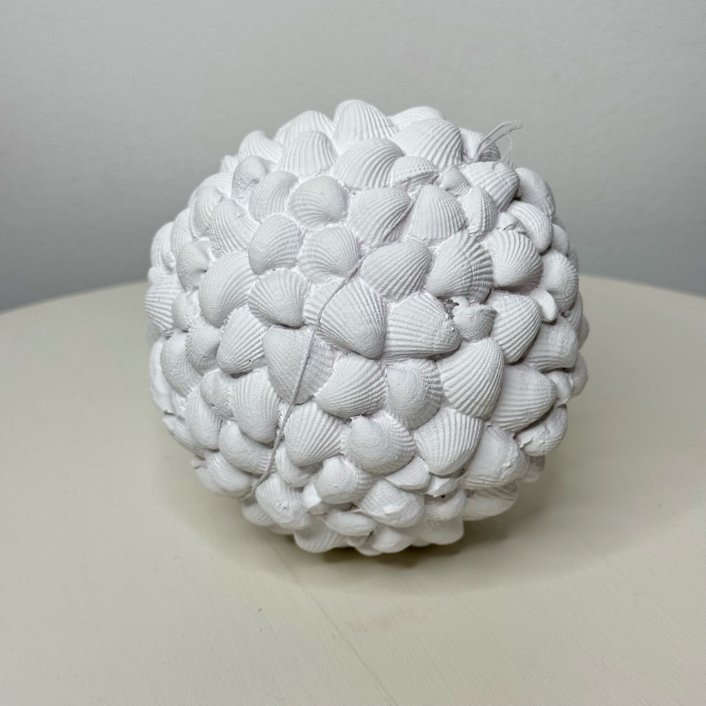 White Seashells Decorative Sphere