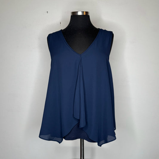 Green Envelope Sleeveless Layered Top - Size Large