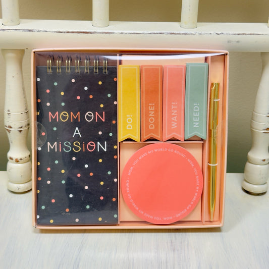 Mom On A Mission Stationary Set