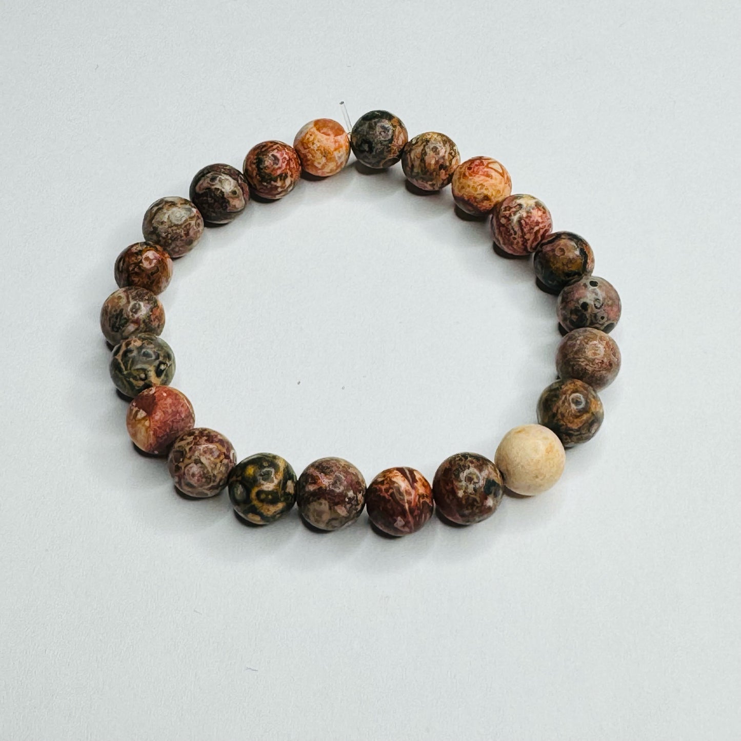 Inga Ann's Beaded Bracelet - Leopard Jasper